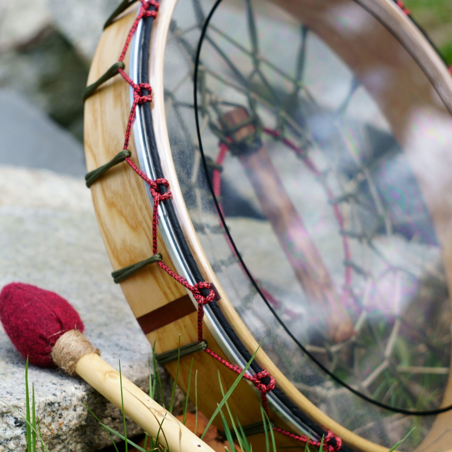transparent vegan shaman drum